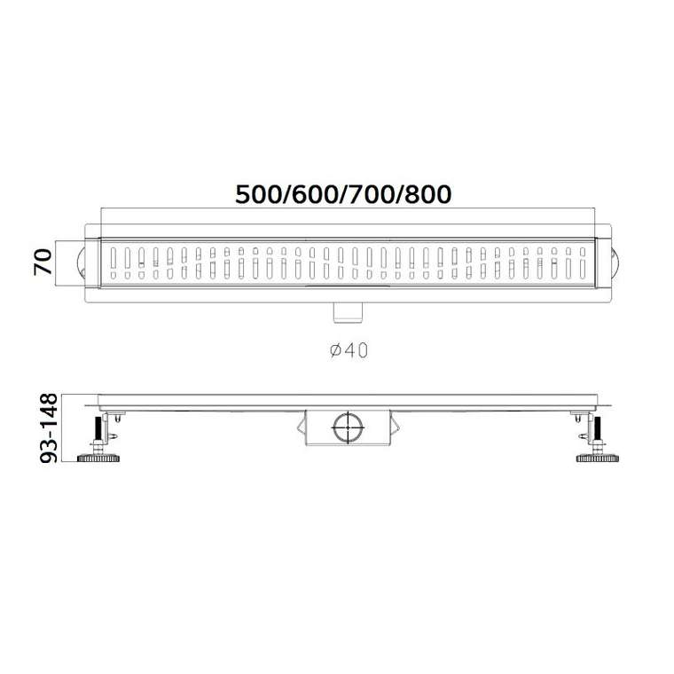 Душевой лоток Haiba HB93800-7, черный
