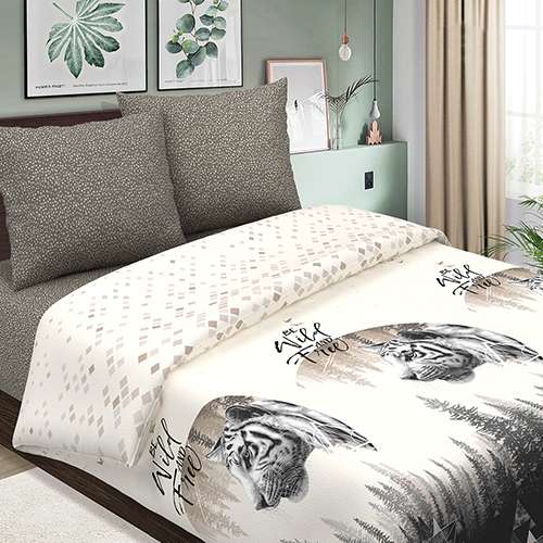 КПБ 'Традиция' 2,0 спальный с европростыней, бязь, 100 % хлопок, пл. 125 гр./кв.м., 'Хантер'