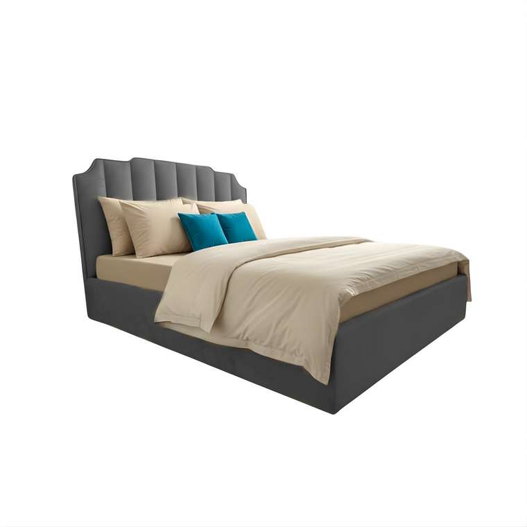 Кровать Sorrento 160х200 графитового цвета с подъемным механизмом
