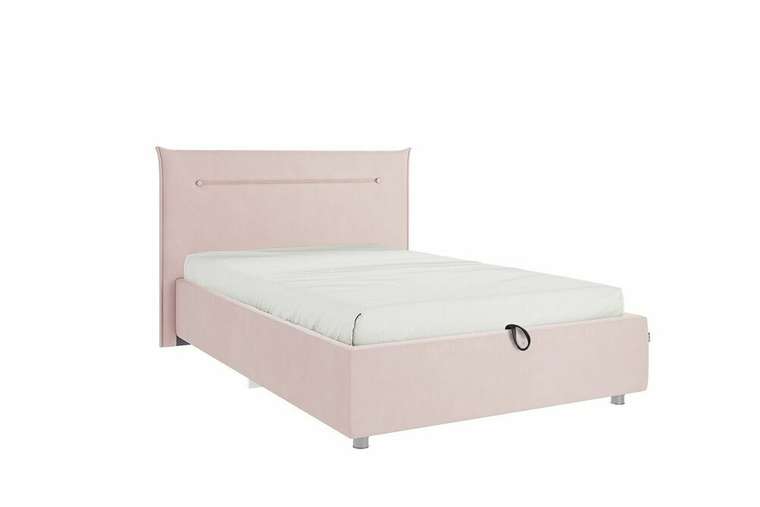 Кровать Альба 120х200 нежно-розового цвета с подъемным механизмом