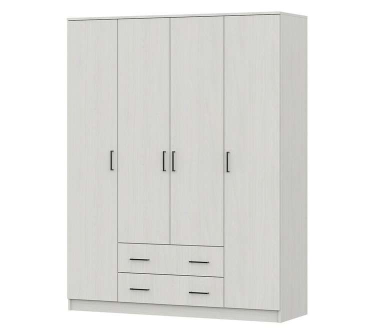 Шкаф для одежды серо-белого цвета