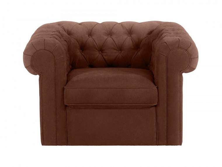 Кресло Chesterfield темно-коричневого цвета