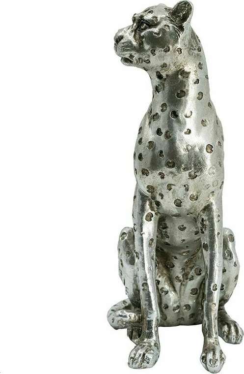 Фигурка Леопард серебряного цвета