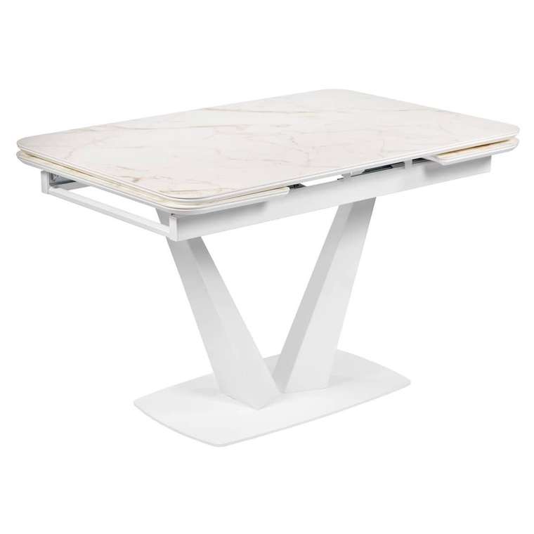 Раздвижной обеденный стол Vito белого цвета