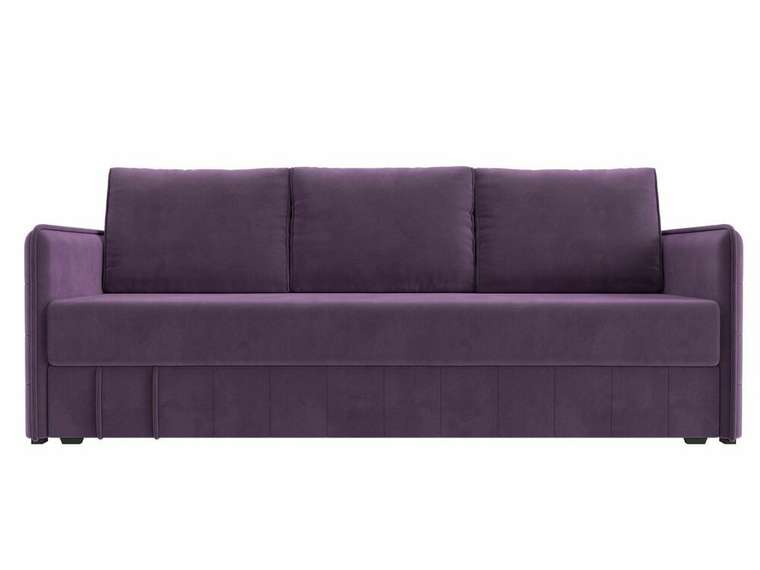 Прямой диван-кровать Слим сиреневого цвета с пружинным блоком
