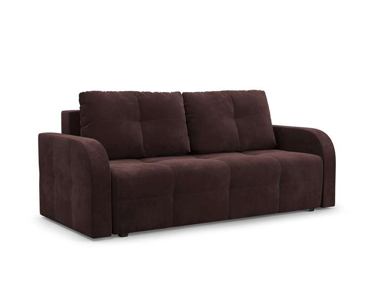 Прямой диван-кровать Марсель 3 шоколадного цвета