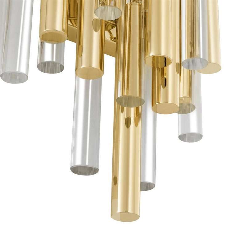 Настенный светильник Gigi gold из стеклянных и металлических цилиндров