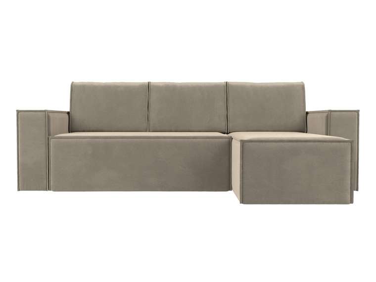 Угловой диван-кровать Куба бежевого цвета правый угол