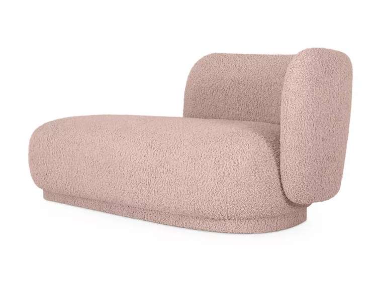 Кушетка-диван Lucca розового цвета правая