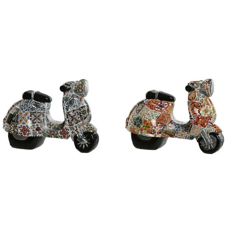 Декоративная фигура Разноцветный Средиземноморье scooter 14 x 8 x 11 cm (2 штук)