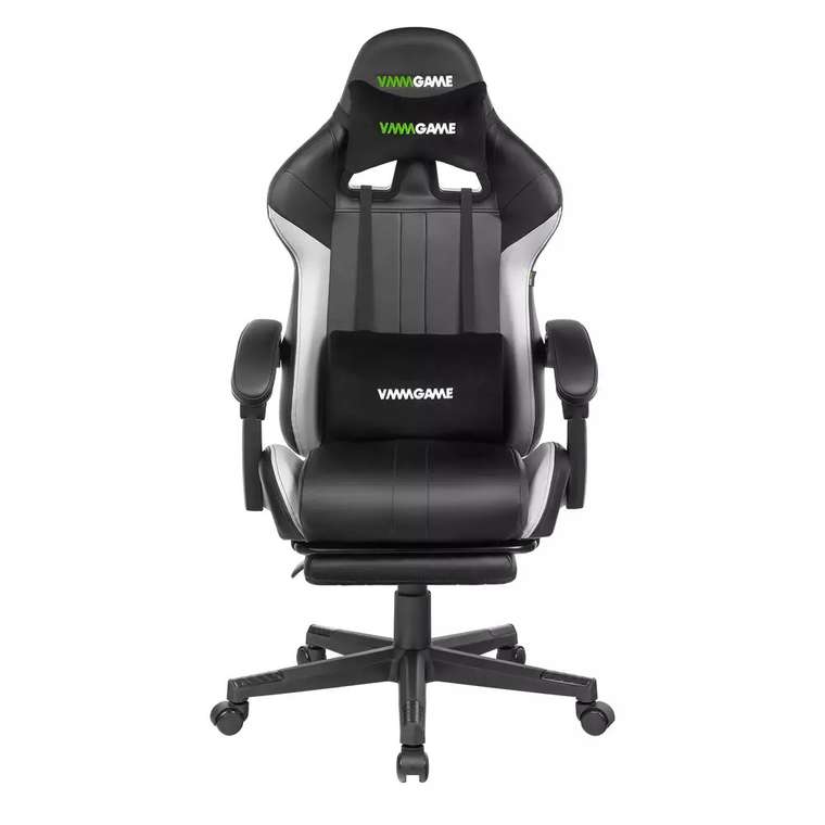 Игровое компьютерное кресло Throne черно-белого цвета