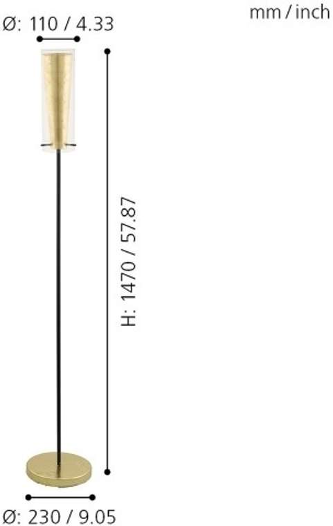 Торшер Pinto Gold 97655 (стекло, цвет прозрачный)