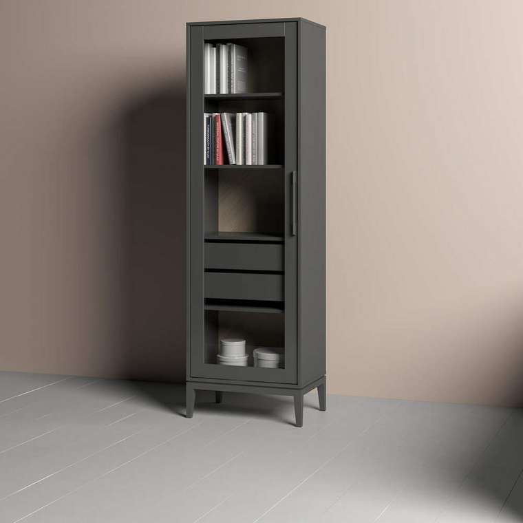 Книжный шкаф Fjord темно-серого цвета