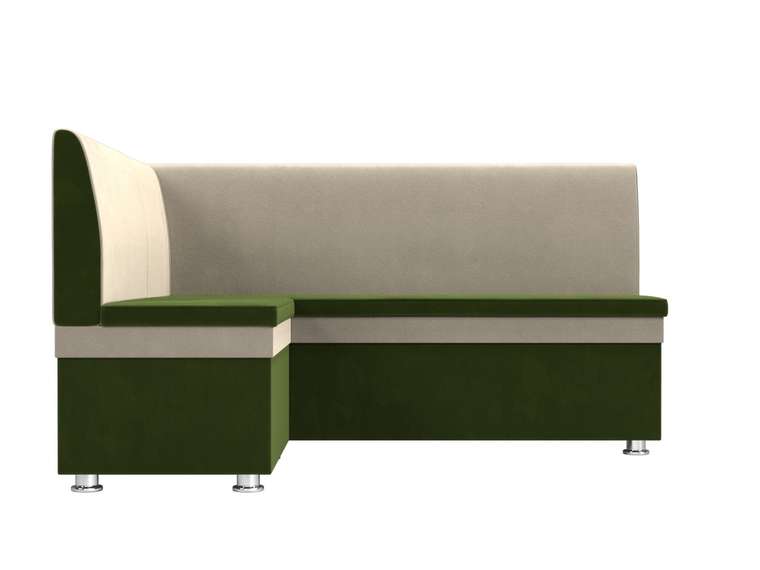 Угловой диван Уют зелено-бежевого цвета левый угол