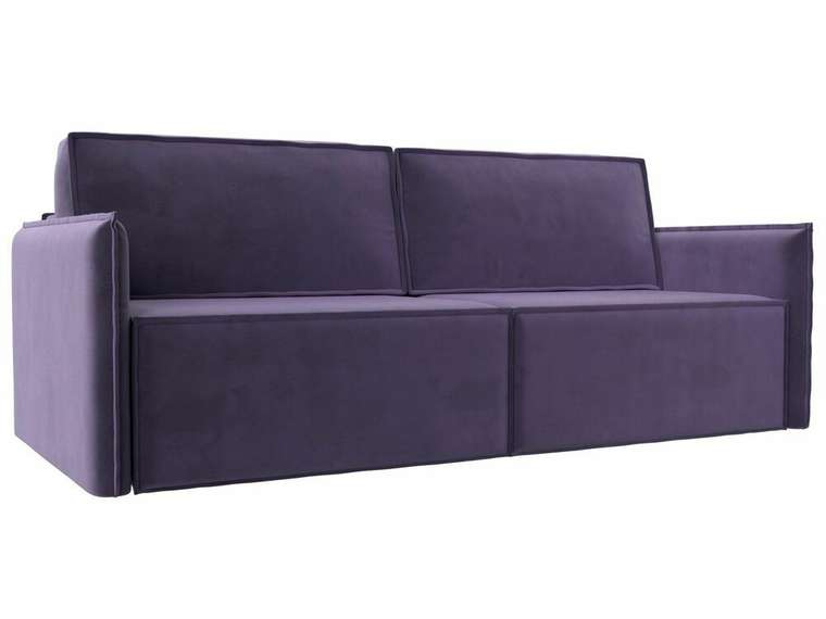 Прямой диван-кровать Либерти темно-фиолетового цвета