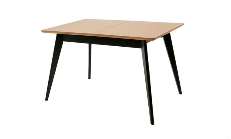 Раздвижной обеденный стол Сканди коричнево-черного цвета