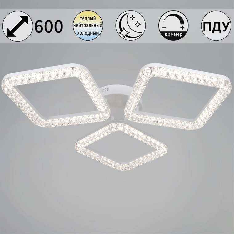 Потолочный светильник 19848-0.3-03A WH (акрил, цвет прозрачный)