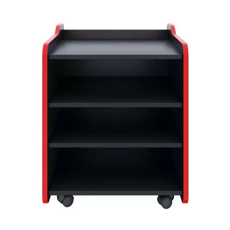 Тумба для игрового компьютерного стола Case Lite 50 черно-красного цвета
