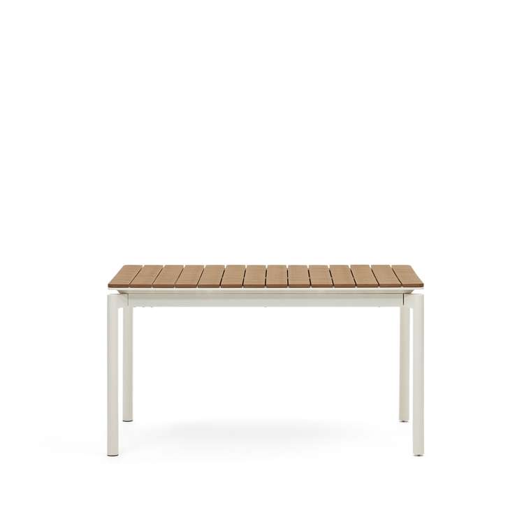 Раздвижной обеденный стол Canyelles коричнево-белого цвета
