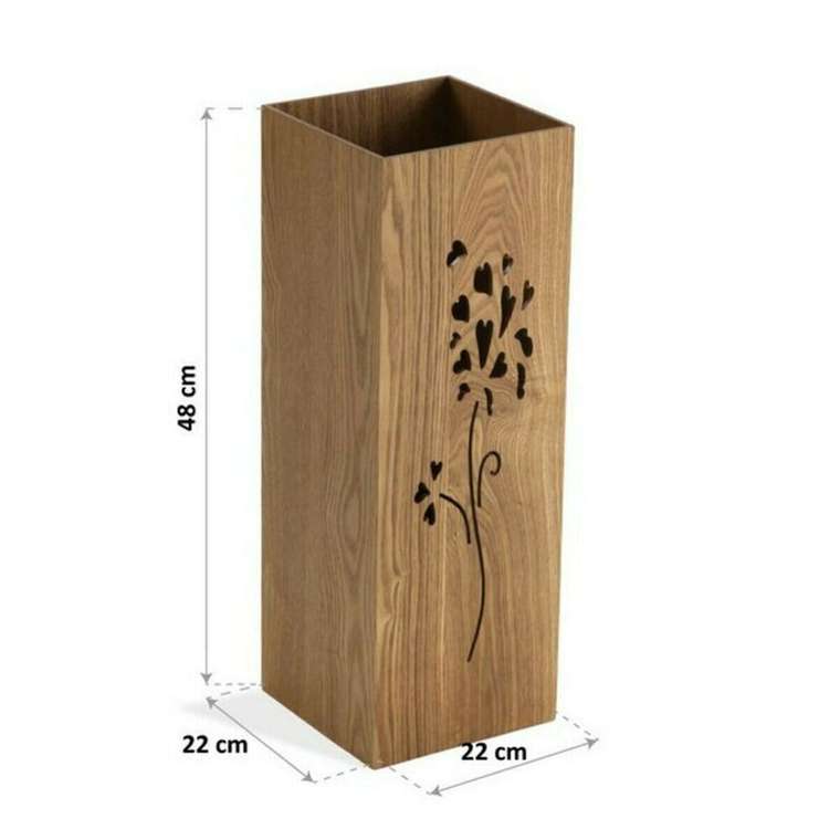 Корзина для зонтов Цветы Деревянный MDF (22 x 48 x 22 cm)