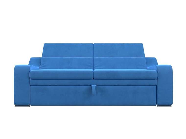 Прямой диван-кровать Медиус голубого цвета