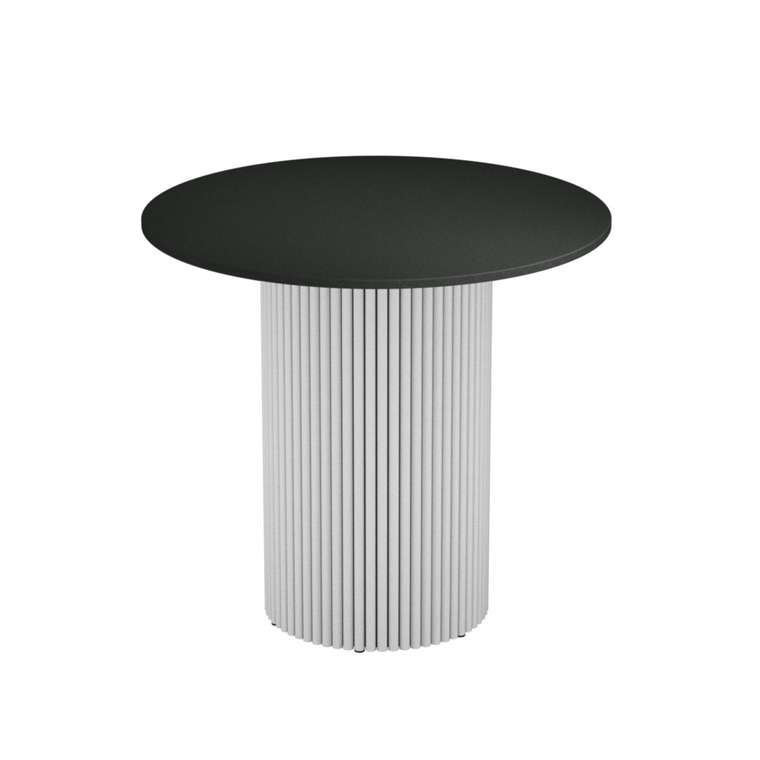 Обеденный стол Trubis Wood L 80 черно-белого цвета
