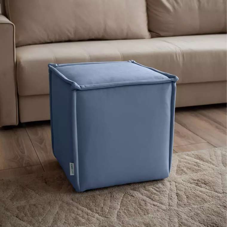 Пуф Маленькая радость синего цвета