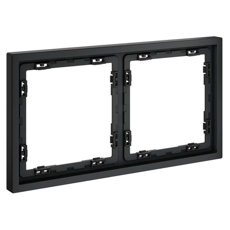 Рамка пластиковая VOLTUM S70 на 2 поста, (графит)