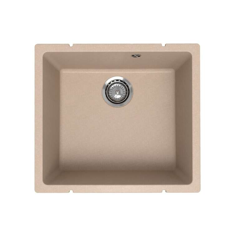 Кухонная мойка прямоугольная Ulgran Quartz Under 450-03 десертного цвета