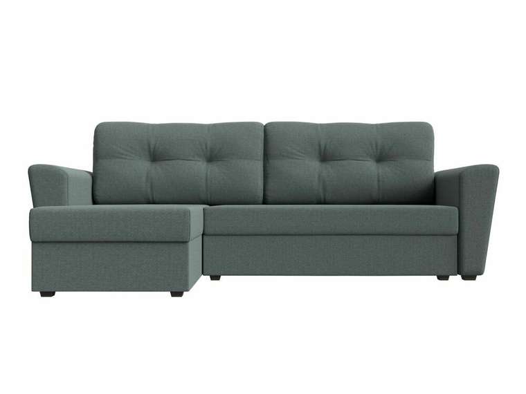 Угловой диван-кровать Амстердам лайт серого цвета левый угол