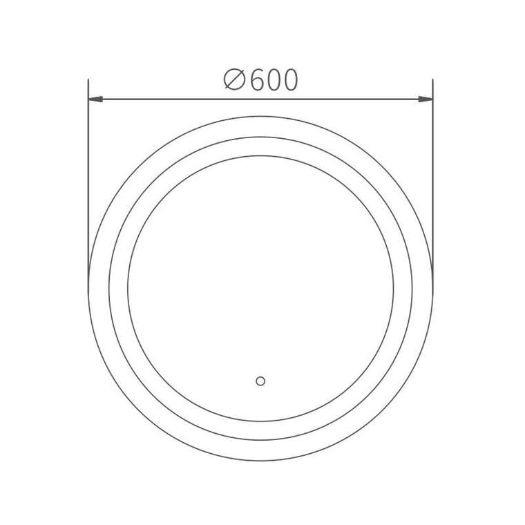Зеркало с LED подсветкой Haiba HB662, 60x60