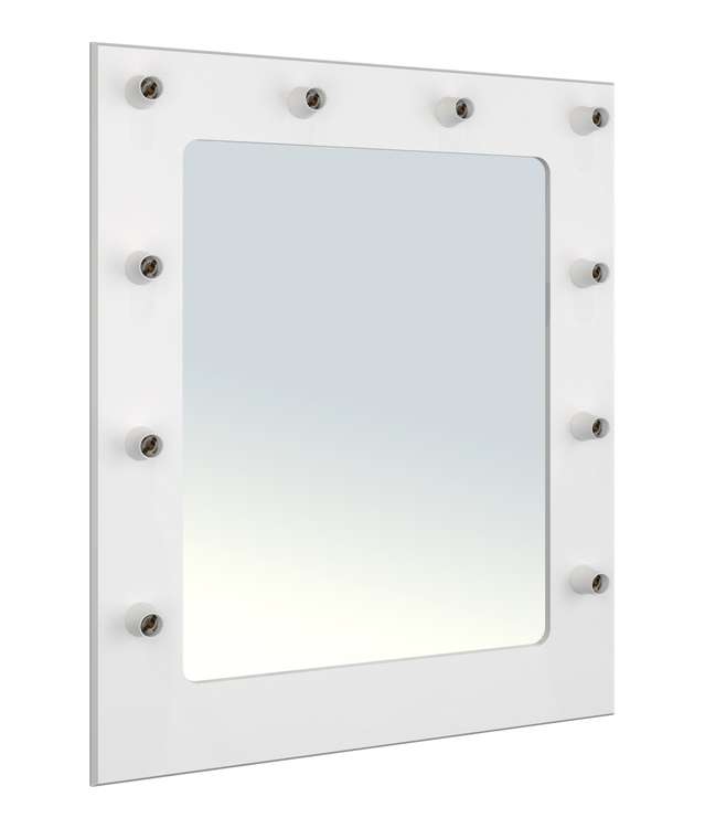 Зеркало настенное Дримстар гримерное белого цвета