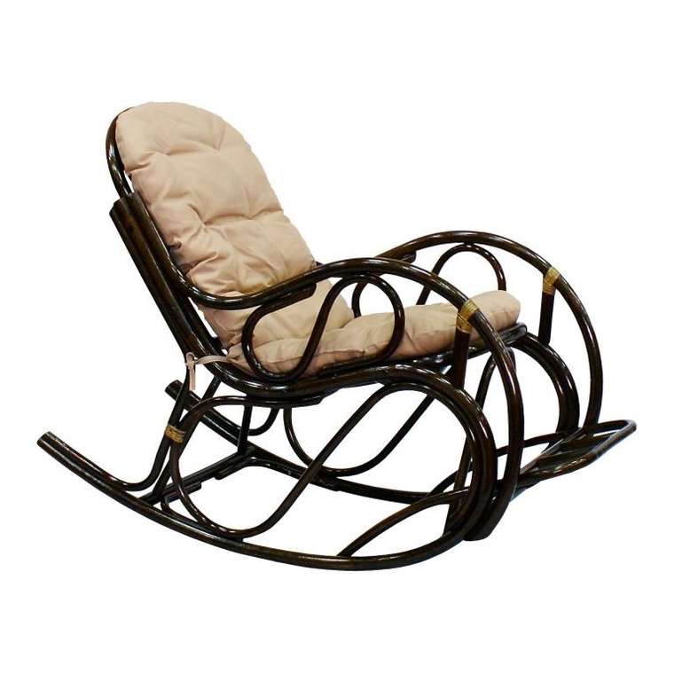 Кресло-качалка с подножкой Promo из натурального ротанга