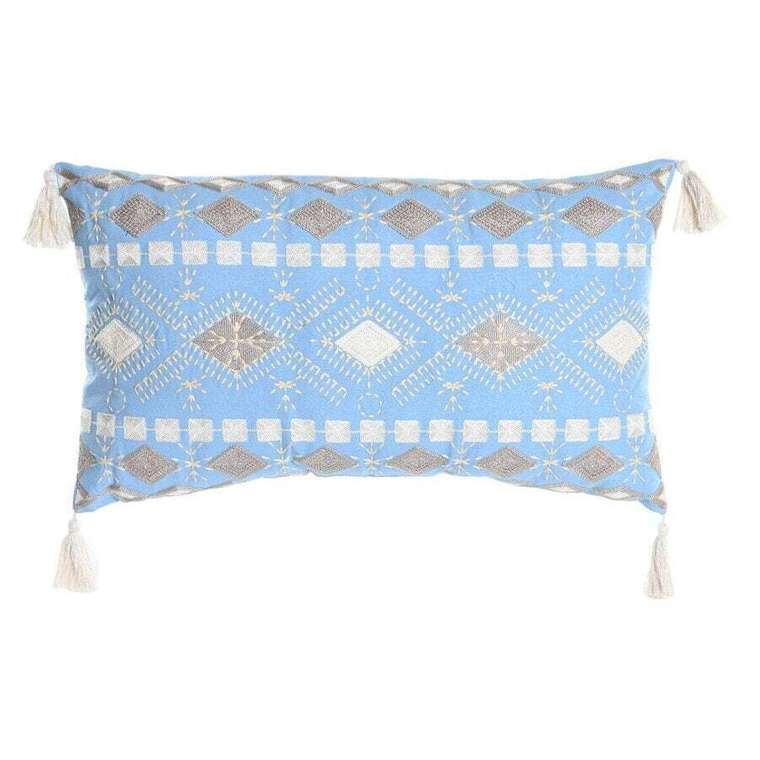 Подушка DKD Home Decor 60 x 15 x 35 см Синий Белый