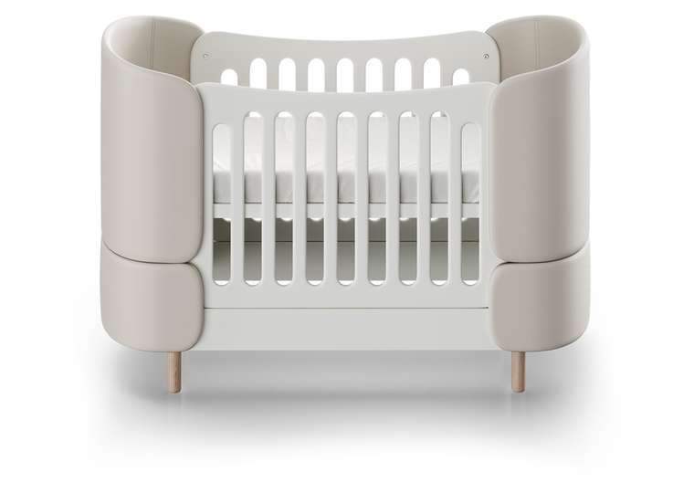 Кроватка-трансформер Kidi Soft 74х143 бело-молочного цвета