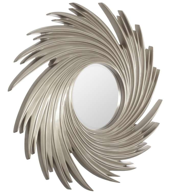 Настенное Зеркало в раме модерн Tornado Silver  