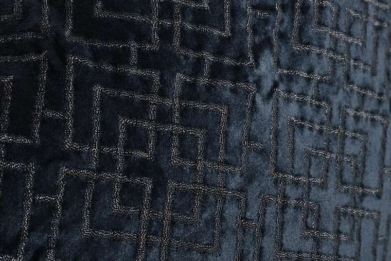 Подушка с вышивкой Геометрия темно-синего цвета