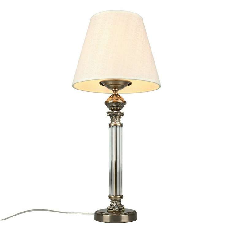 Настольная лампа Rivoli с абажуром бежевого цвета