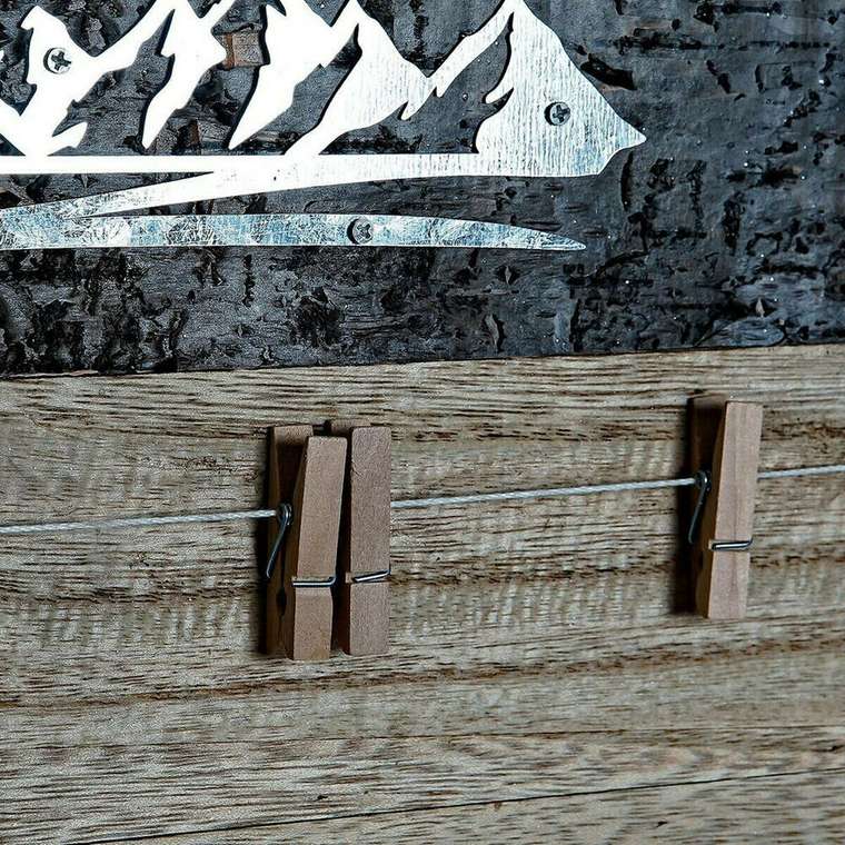 Фоторамка Коричневый Деревянный Металл Алюминий Натуральный 40 x 2 x 50 cm