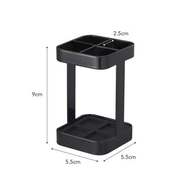 Подставка для зубных щеток Tower черного цвета