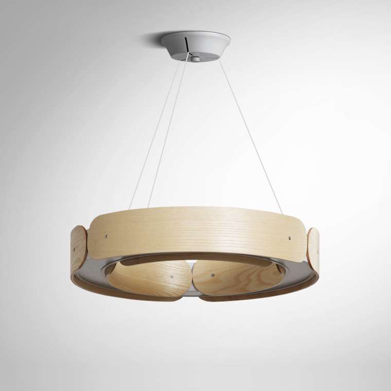 Подвесной кольцевой светильник RANGE 1 D55 Light wood