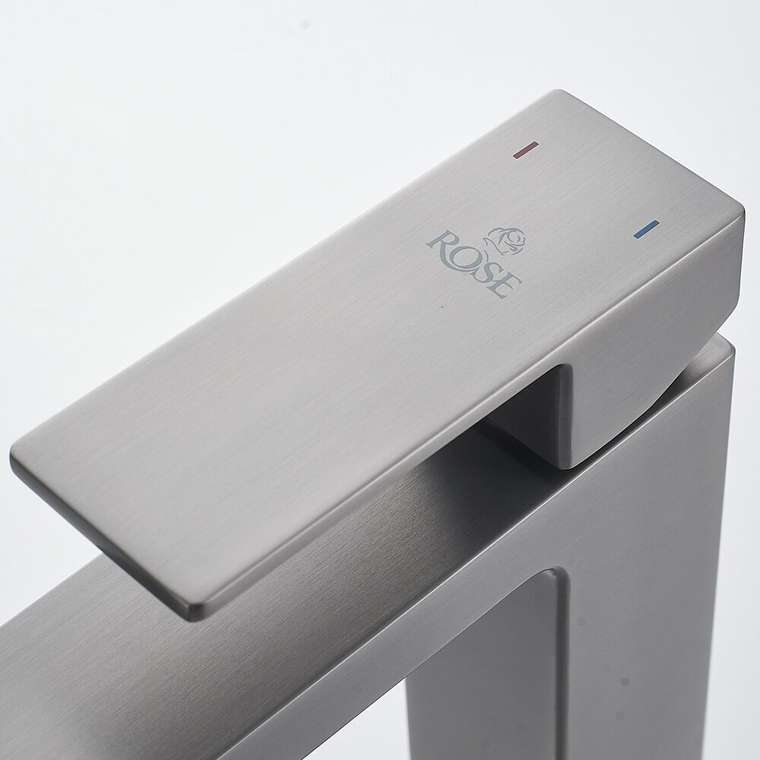 Смеситель для раковины Rose R1801T-1, оружейная сталь