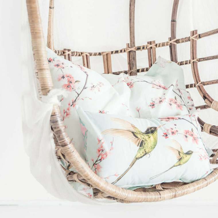 Наволочка Chinoiserie 60x60 голубого цвета