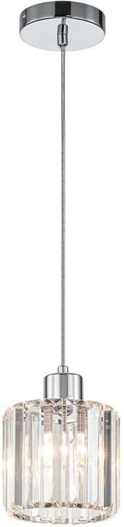 Подвесной светильник Escada Adorn 10192/1S Chrome 1х60Вт Е27, металл/стекло, хром