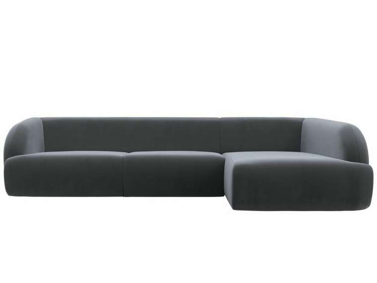 Угловой-диван Лига 041 серого цвета правый угол