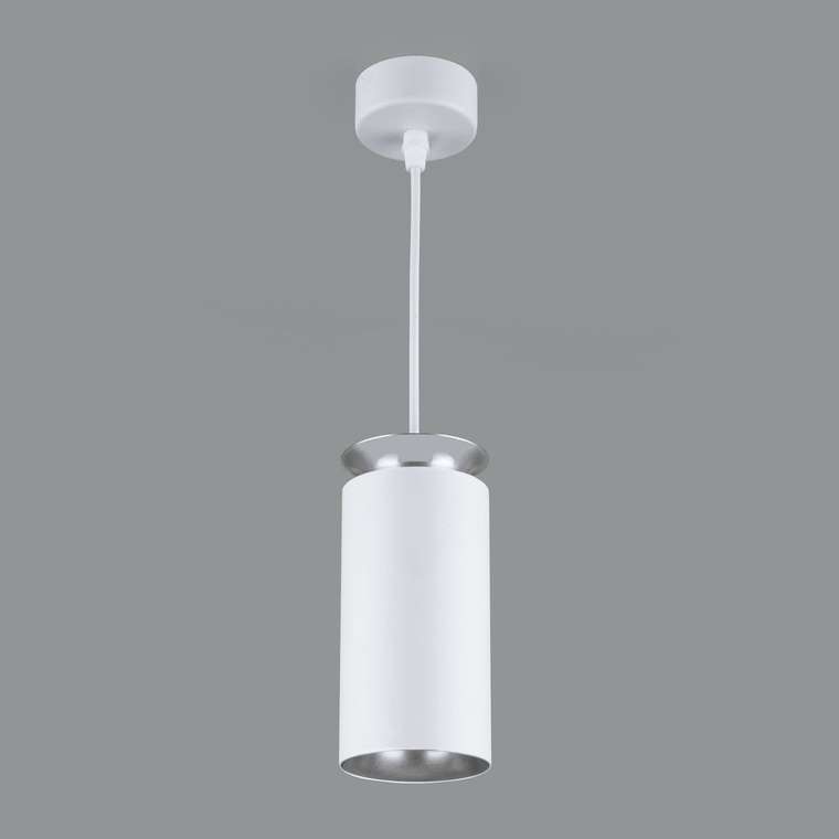 Подвесной светодиодный светильник DLS021 9+4W 4200К белый матовый/серебро