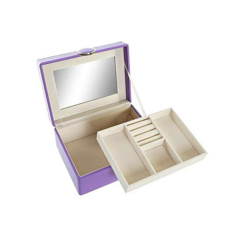 Шкатулка Лиловый Деревянный MDF 17 x 13 x 8,5 cm
