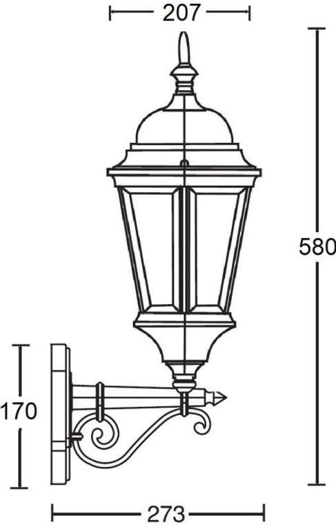 Настенный фонарь уличный IP44 Oasis Light ASTORIA 2 91401L 02 Gw