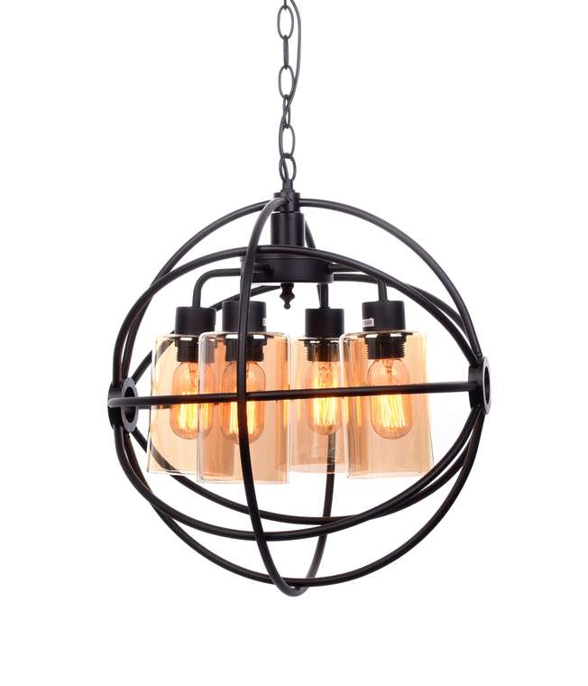 Подвесной светильник Lumina Deco Stradi LDP 11509-4 BK