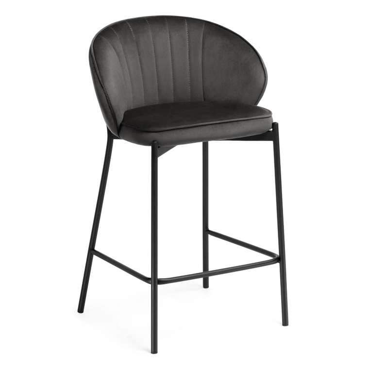 Полубарный стул Нейл серого цвета 